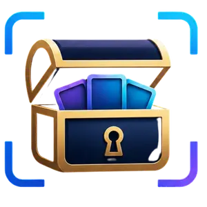 TresorAI treasure chest and card scanner logo